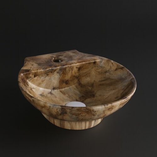 MS-1410 XYLOAN WALL MOUNTED BASIN GLOSSY (15"X15")