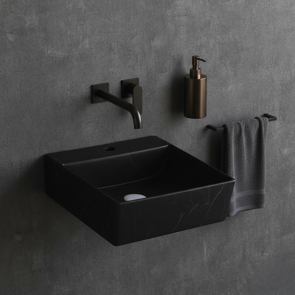 MS-1501 XYLOAN WALL MOUNTED BASIN MATT (16"X16") - Image 2
