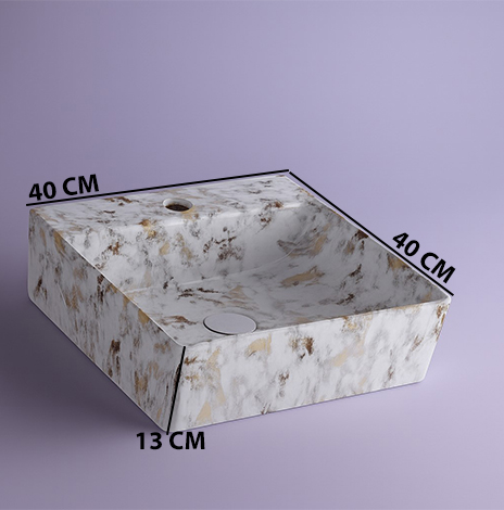 MS-1502 XYLOAN WALL MOUNTED BASIN GLOSSY (16"X16") - Image 3