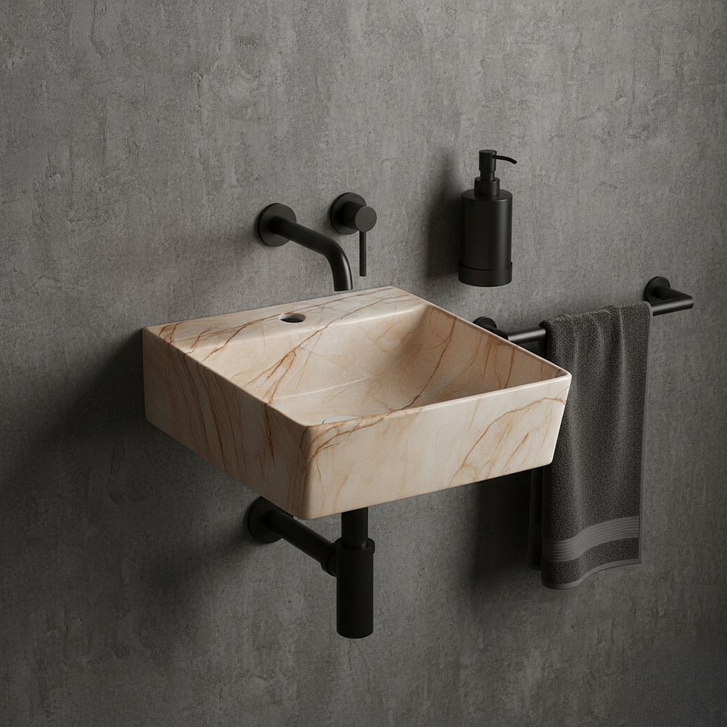 MS-1503 XYLOAN WALL MOUNTED BASIN GLOSSY (16"X16") - Image 2