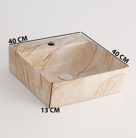 MS-1503 XYLOAN WALL MOUNTED BASIN GLOSSY (16"X16") - Image 3