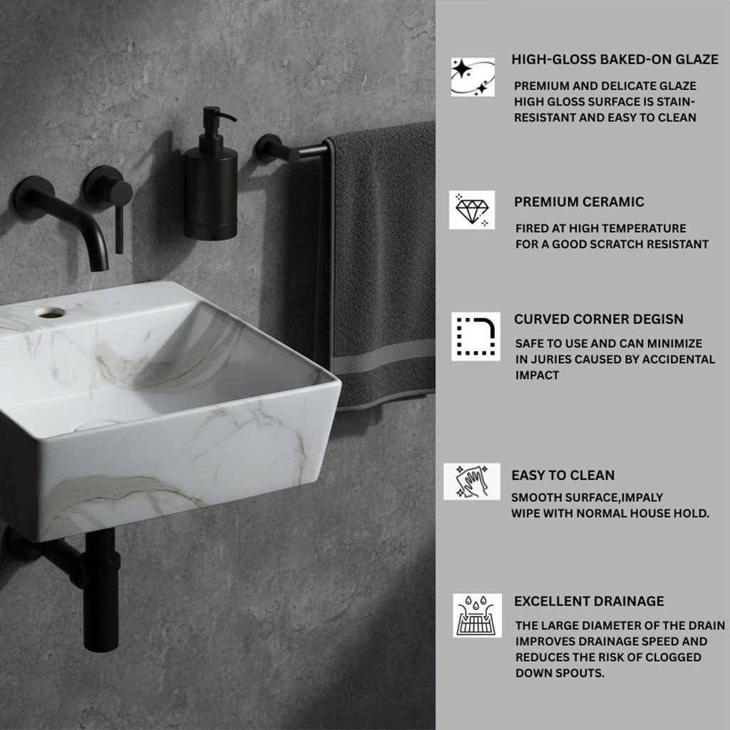 MS-1504 XYLOAN WALL MOUNTED BASIN GLOSSY (16"X16") - Image 4