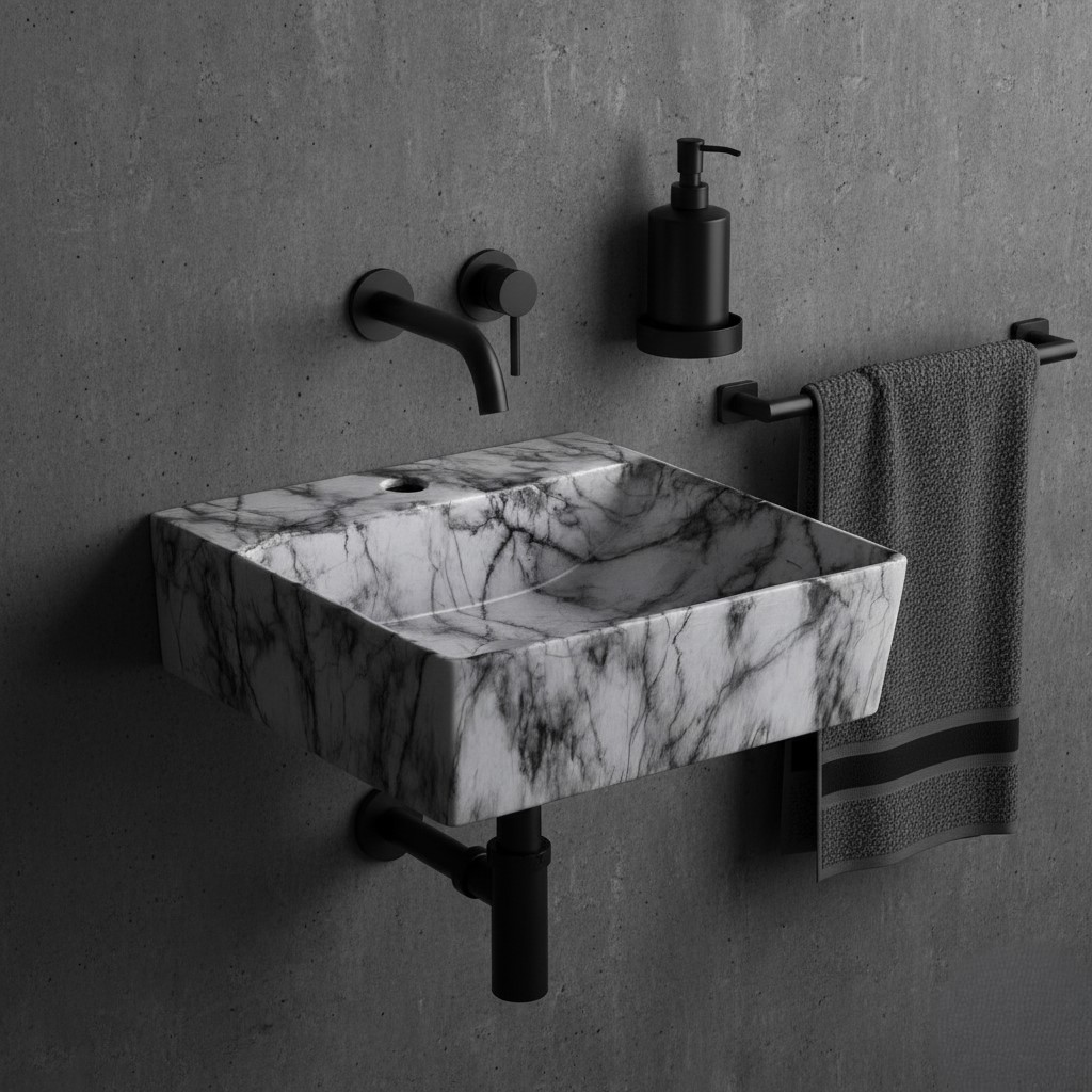 MS-1505 XYLOAN WALL MOUNTED BASIN GLOSSY (16"X16") - Image 2