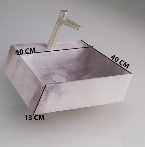 MS-1506 XYLOAN WALL MOUNTED BASIN GLOSSY (16"X16") - Image 3