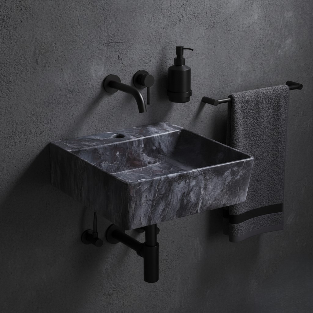 MS-1509 XYLOAN WALL MOUNTED BASIN GLOSSY (16"X16") - Image 2