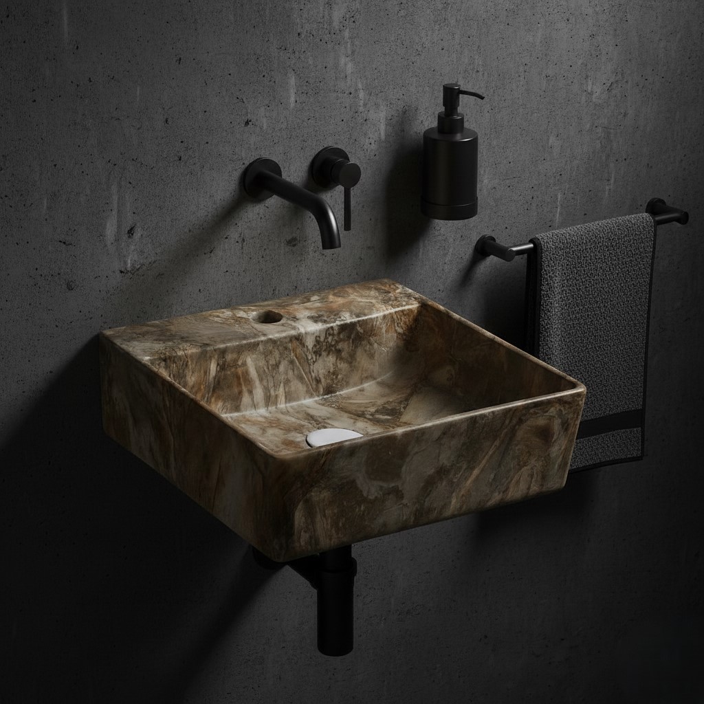 MS-1510 XYLOAN WALL MOUNTED BASIN GLOSSY (16"X16") - Image 2