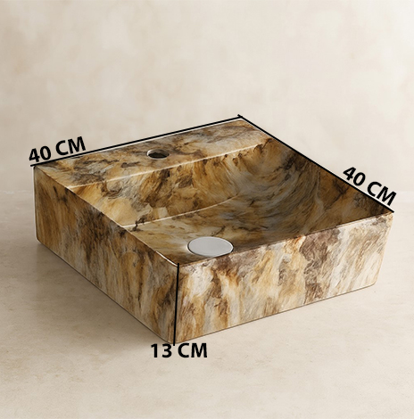 MS-1510 XYLOAN WALL MOUNTED BASIN GLOSSY (16"X16") - Image 3