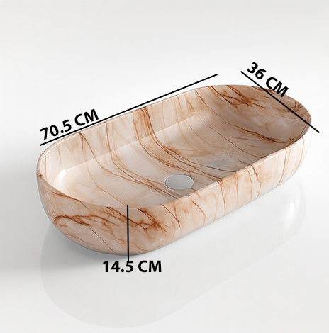 MS-1602 XYLOAN TABLE TOP BASIN GLOSSY (28"X14") - Image 3