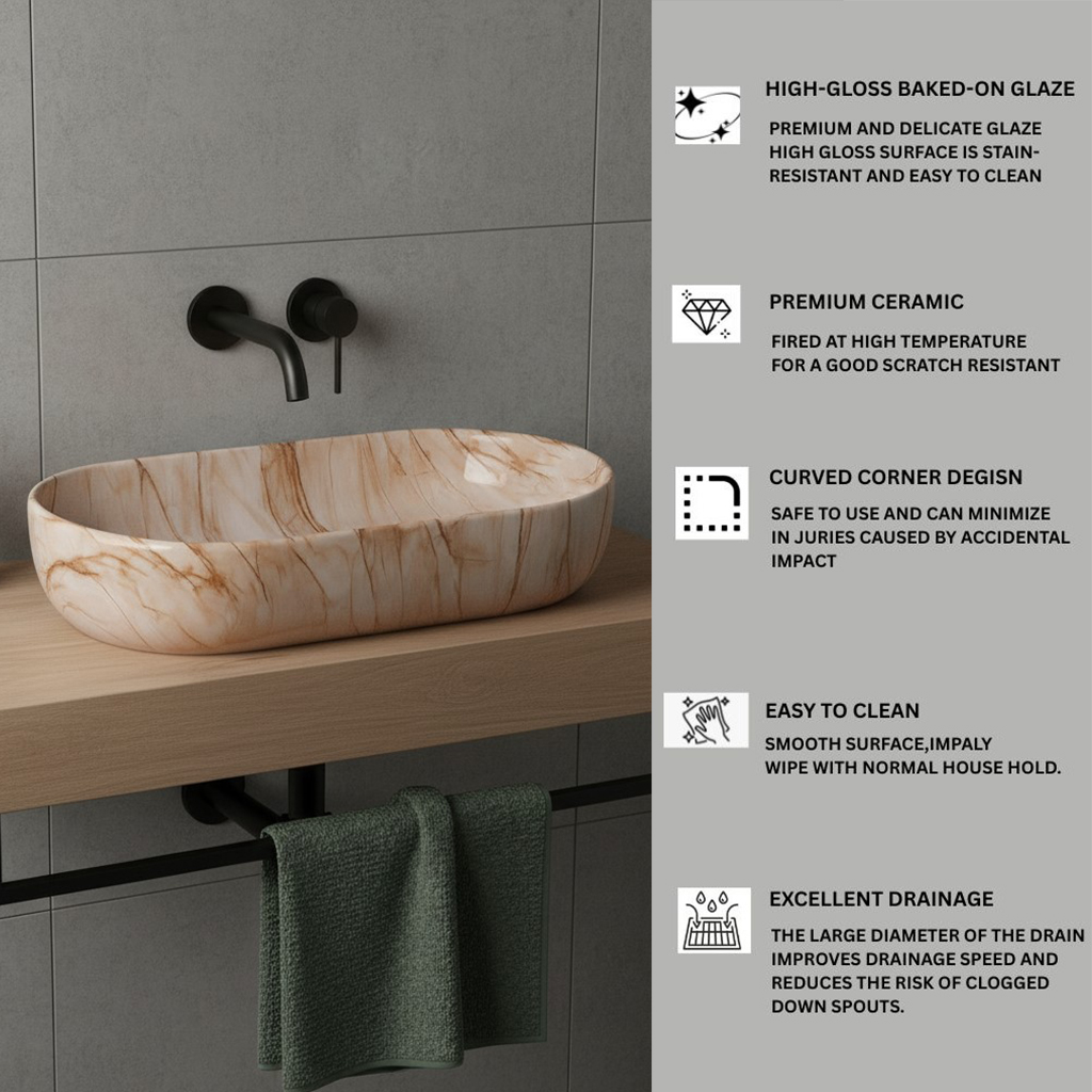 MS-1602 XYLOAN TABLE TOP BASIN GLOSSY (28"X14") - Image 4