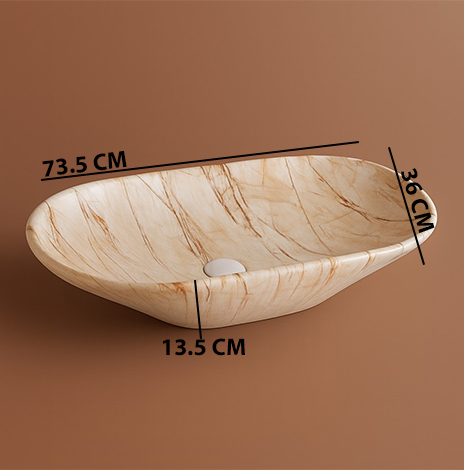 MS-1702 XYLOAN TABLE TOP BASIN GLOSSY (29"X14") - Image 3