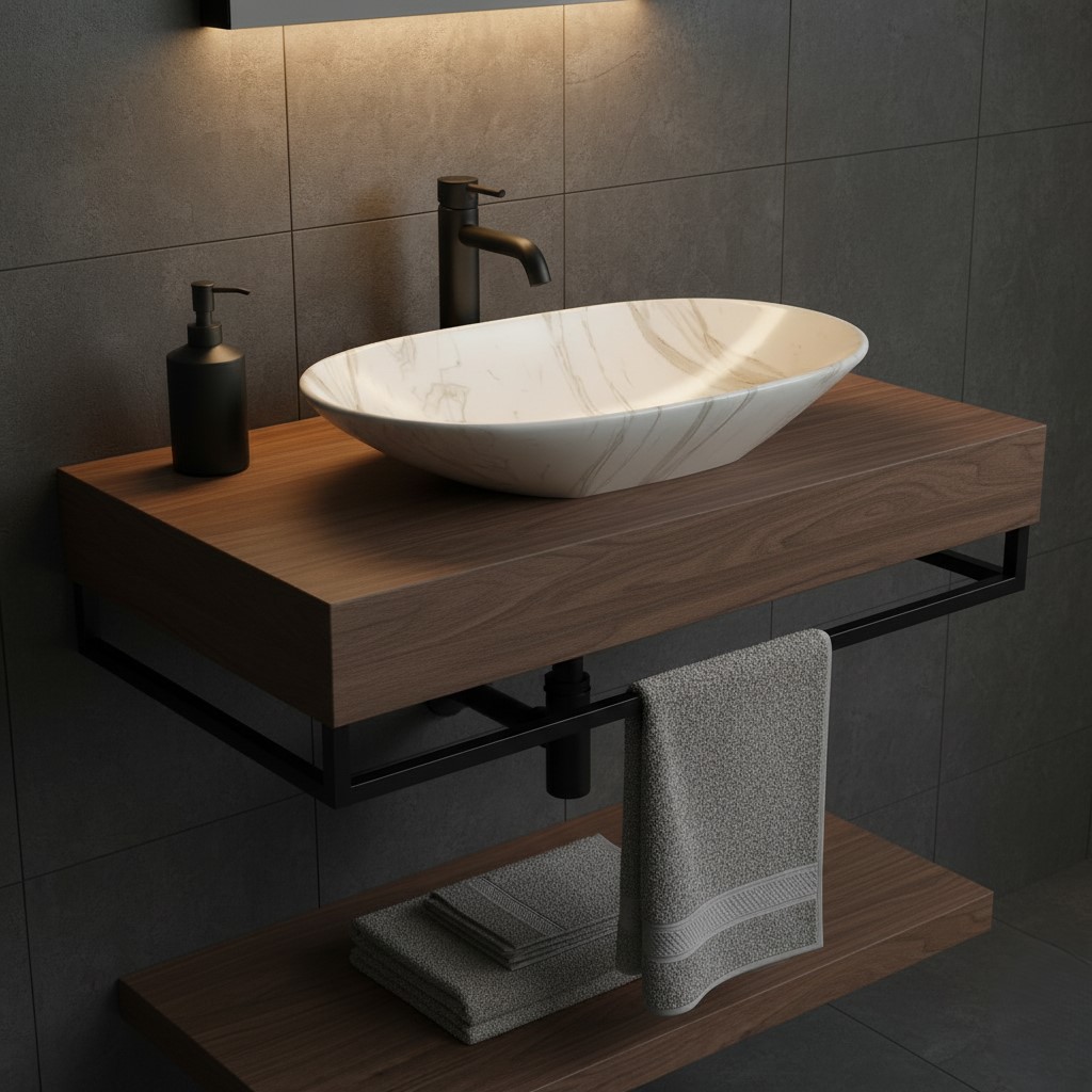 MS-1703 XYLOAN TABLE TOP BASIN GLOSSY (29"X14") - Image 2