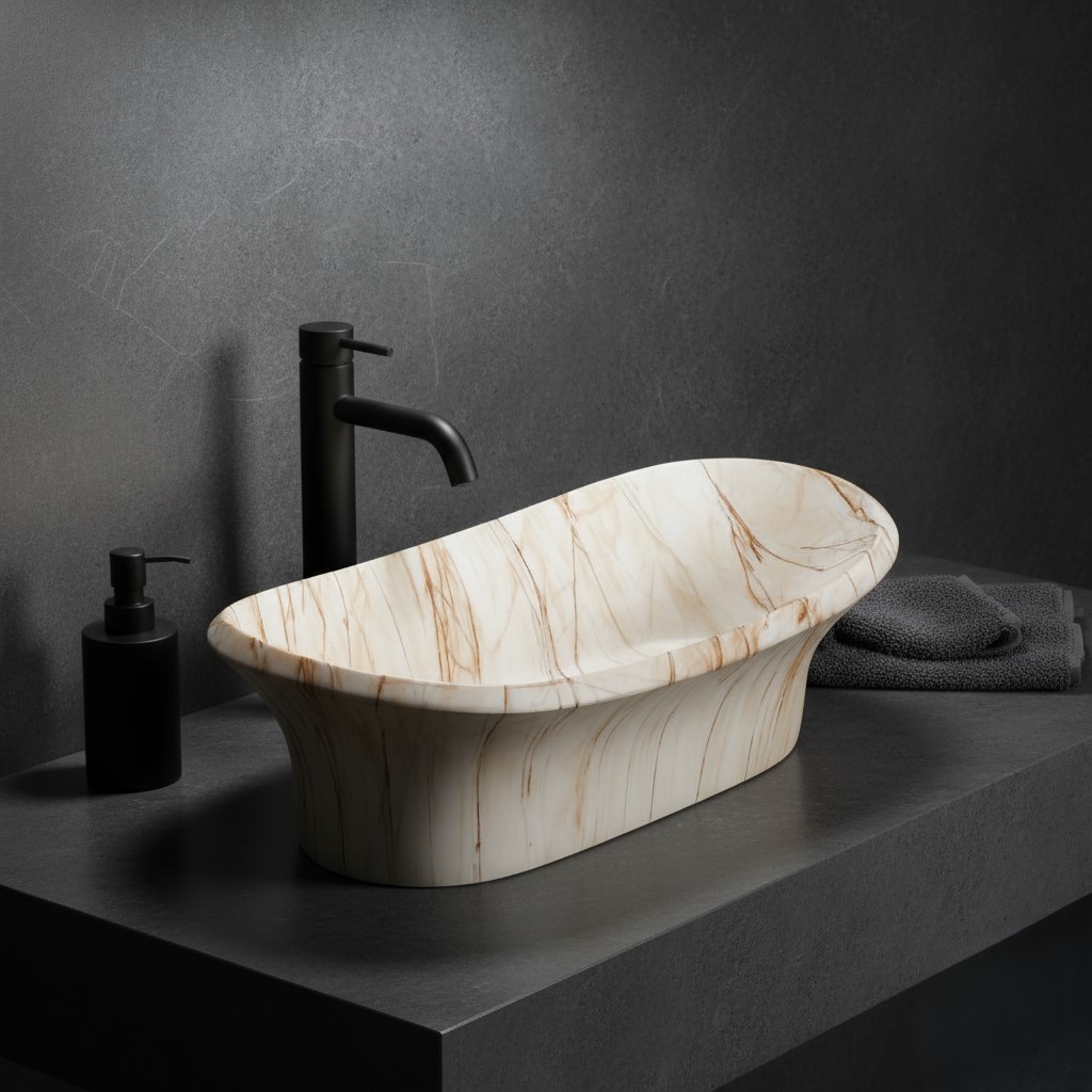 MS-1802 XYLOAN TABLE TOP BASIN GLOSSY (28"X14") - Image 2
