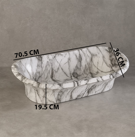 MS-1804 XYLOAN TABLE TOP BASIN GLOSSY (28"X14") - Image 3