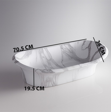 MS-1805 XYLOAN TABLE TOP BASIN MATT (28"X14") - Image 3
