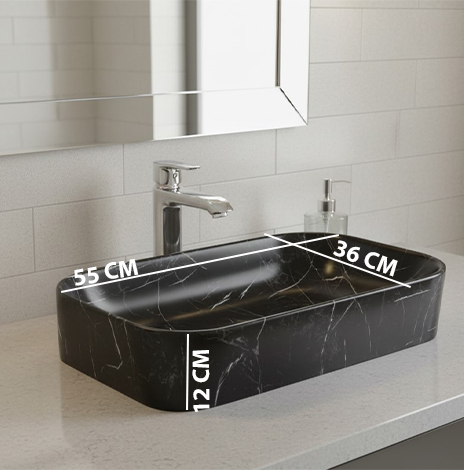 MS-1901 XYLOAN TABLE TOP BASIN MATT (22"X14") - Image 3