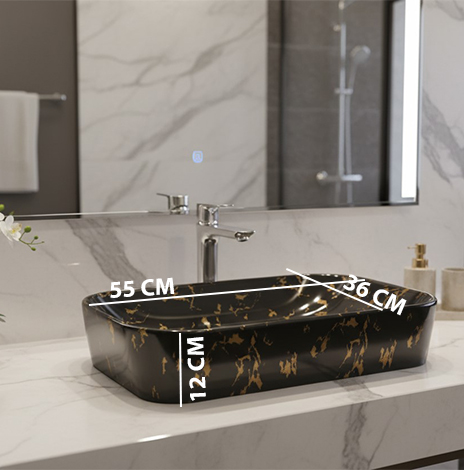 MS-1904 XYLOAN TABLE TOP BASIN GLOSSY (22"X14") - Image 3