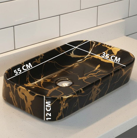 MS-1905 XYLOAN TABLE TOP BASIN GLOSSY (22"X14") - Image 3