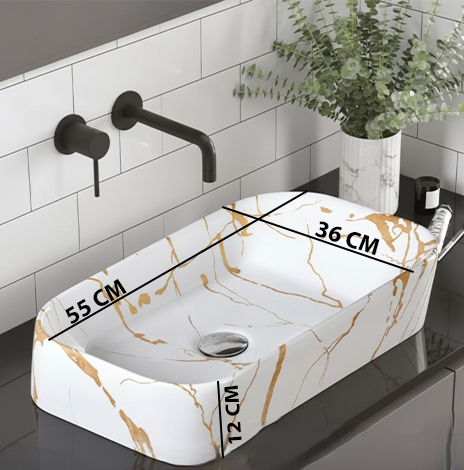 MS-1906 XYLOAN TABLE TOP BASIN GLOSSY (22"X14") - Image 3