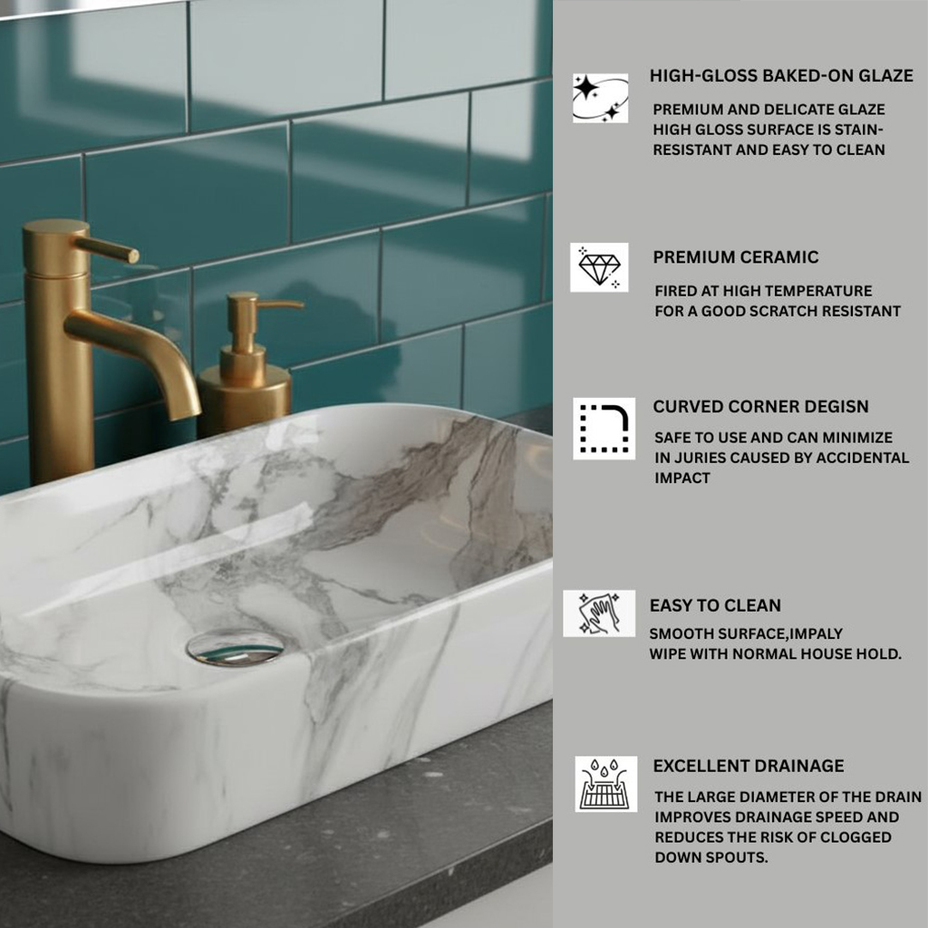 MS-1907 XYLOAN TABLE TOP BASIN MATT (22"X14") - Image 4