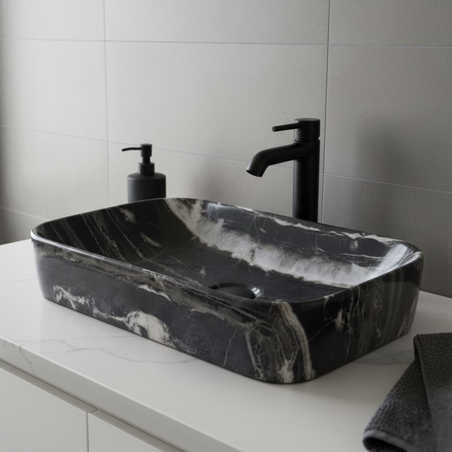 MS-1910 XYLOAN TABLE TOP BASIN GLOSSY (22"X14") - Image 2