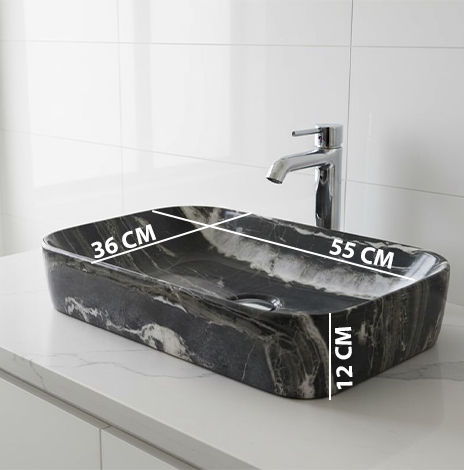 MS-1910 XYLOAN TABLE TOP BASIN GLOSSY (22"X14") - Image 3