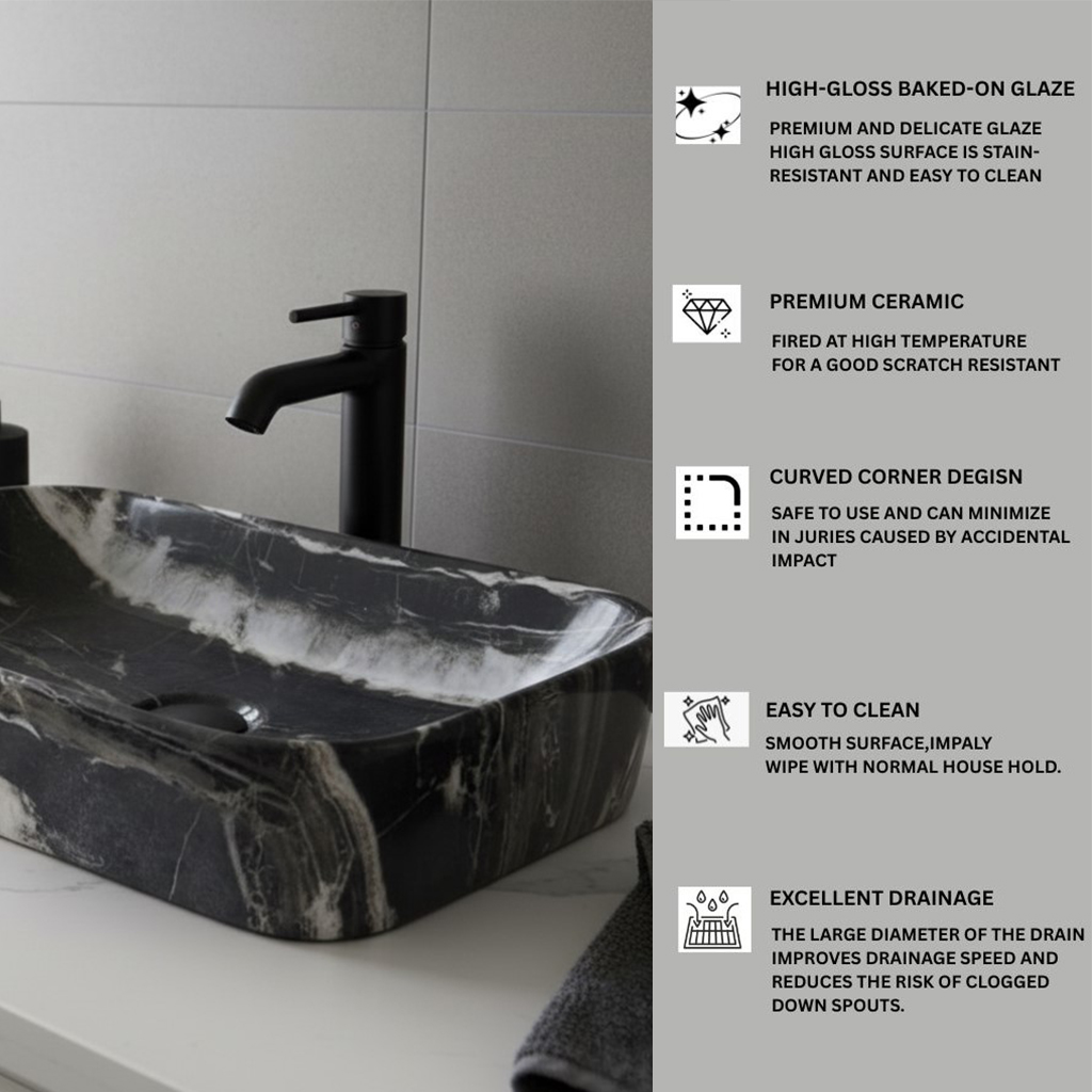MS-1910 XYLOAN TABLE TOP BASIN GLOSSY (22"X14") - Image 4