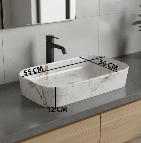 MS-1911 XYLOAN TABLE TOP BASIN GLOSSY (22"X14") - Image 3