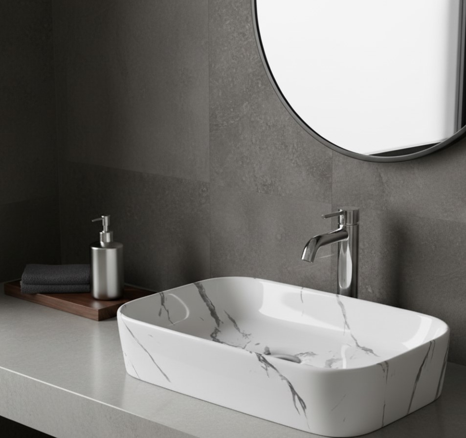 MS-1912 XYLOAN TABLE TOP BASIN GLOSSY (22"X14") - Image 2