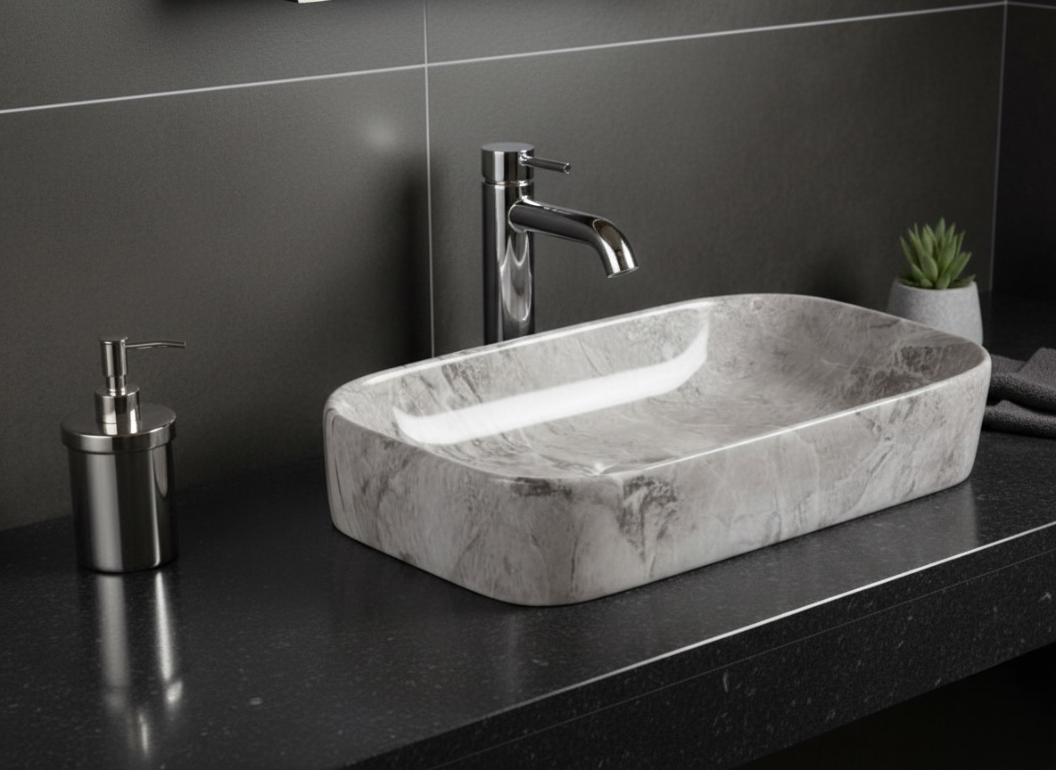 MS-1914 XYLOAN TABLE TOP BASIN GLOSSY (22"X14") - Image 2