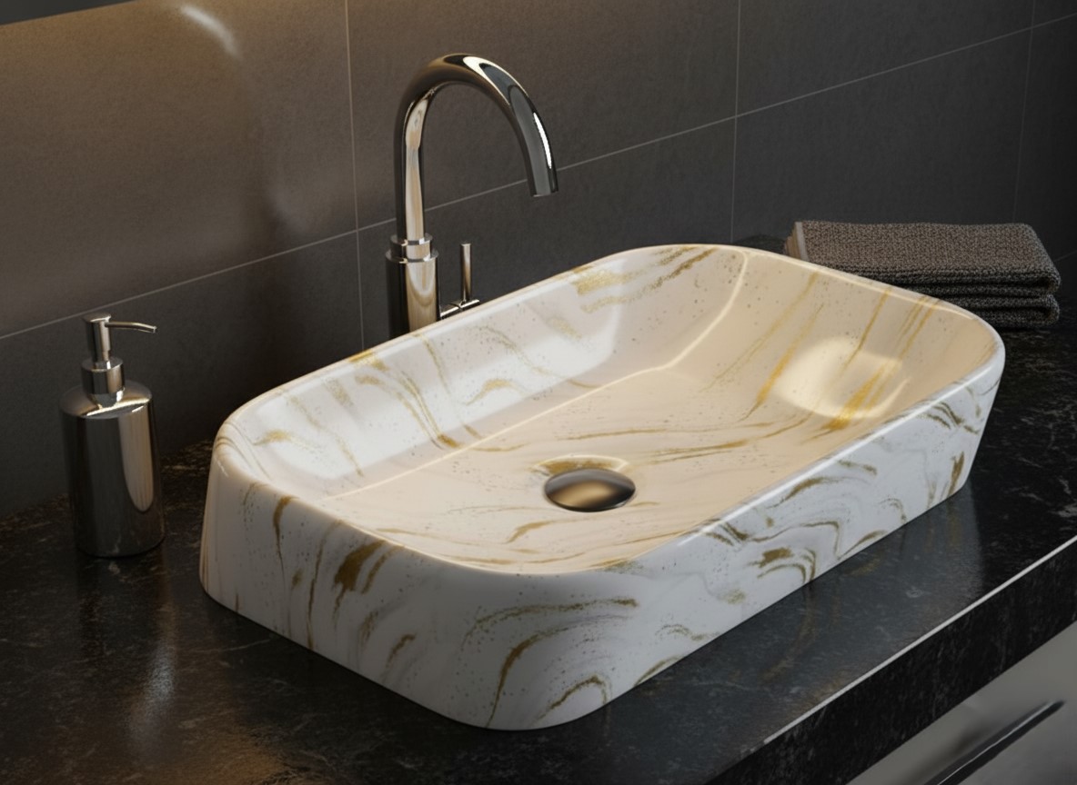 MS-1915 XYLOAN TABLE TOP BASIN GLOSSY (22"X14") - Image 2