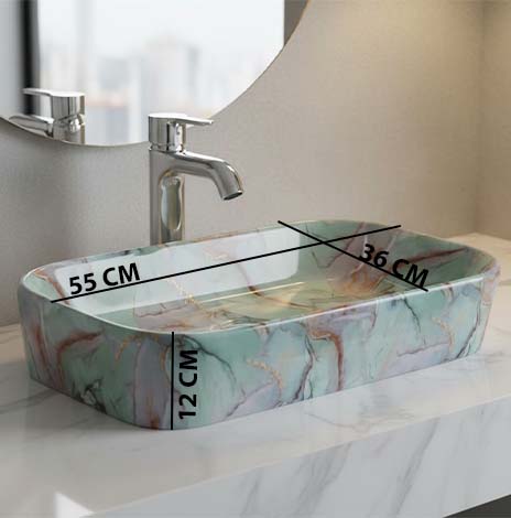 MS-1917 XYLOAN TABLE TOP BASIN GLOSSY (22"X14") - Image 3