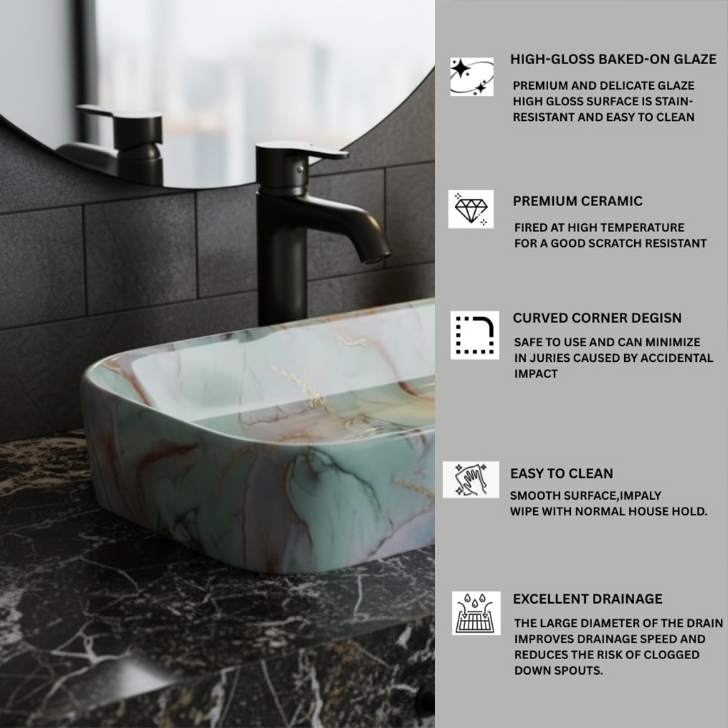 MS-1917 XYLOAN TABLE TOP BASIN GLOSSY (22"X14") - Image 4