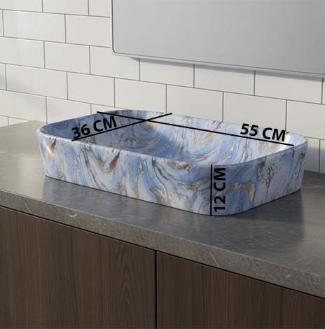 MS-1918 XYLOAN TABLE TOP BASIN GLOSSY (22"X14") - Image 3
