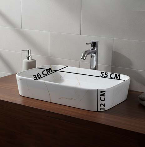 MS-1919 XYLOAN TABLE TOP BASIN GLOSSY (22"X14") - Image 3