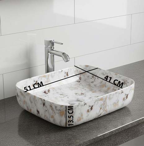 MS-2002 XYLOAN TABLE TOP BASIN GLOSSY (20"X16") - Image 3