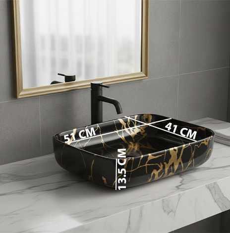MS-2005 XYLOAN TABLE TOP BASIN GLOSSY (20"X16") - Image 3