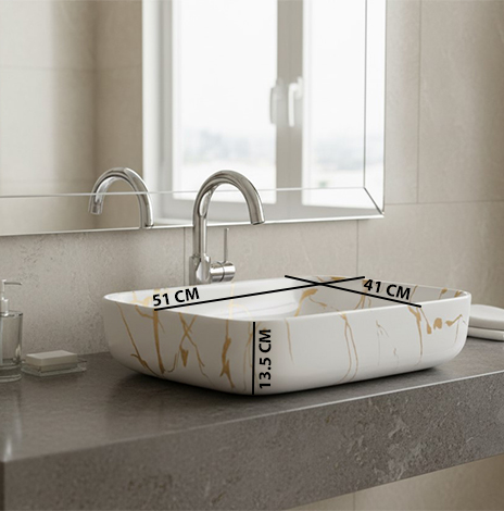 MS-2006 XYLOAN TABLE TOP BASIN GLOSSY (20"X16") - Image 3