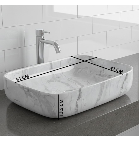 MS-2007 XYLOAN TABLE TOP BASIN GLOSSY (20"X16") - Image 3