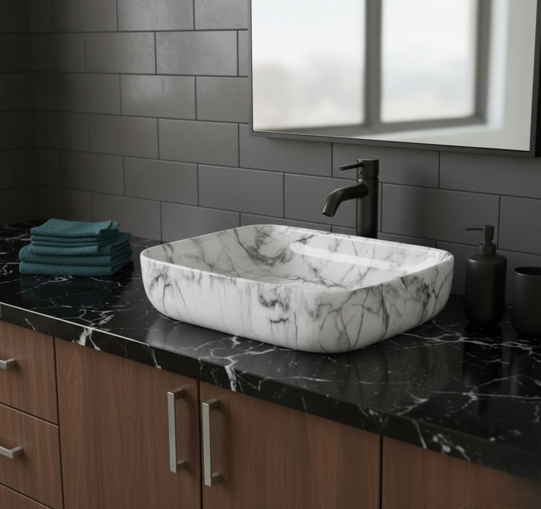 MS-2008 XYLOAN TABLE TOP BASIN GLOSSY (20"X16") - Image 2