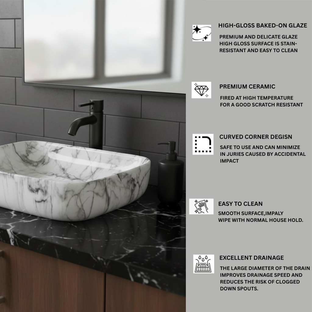 MS-2008 XYLOAN TABLE TOP BASIN GLOSSY (20"X16") - Image 4