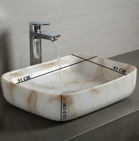 MS-2009 XYLOAN TABLE TOP BASIN GLOSSY (20"X16") - Image 3