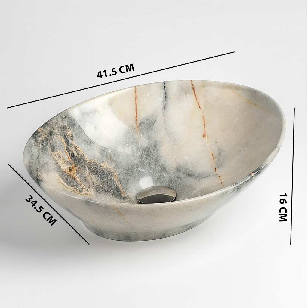 MS-201 XYLOAN TABLE TOP BASIN GLOSSY (16"X14") - Image 3