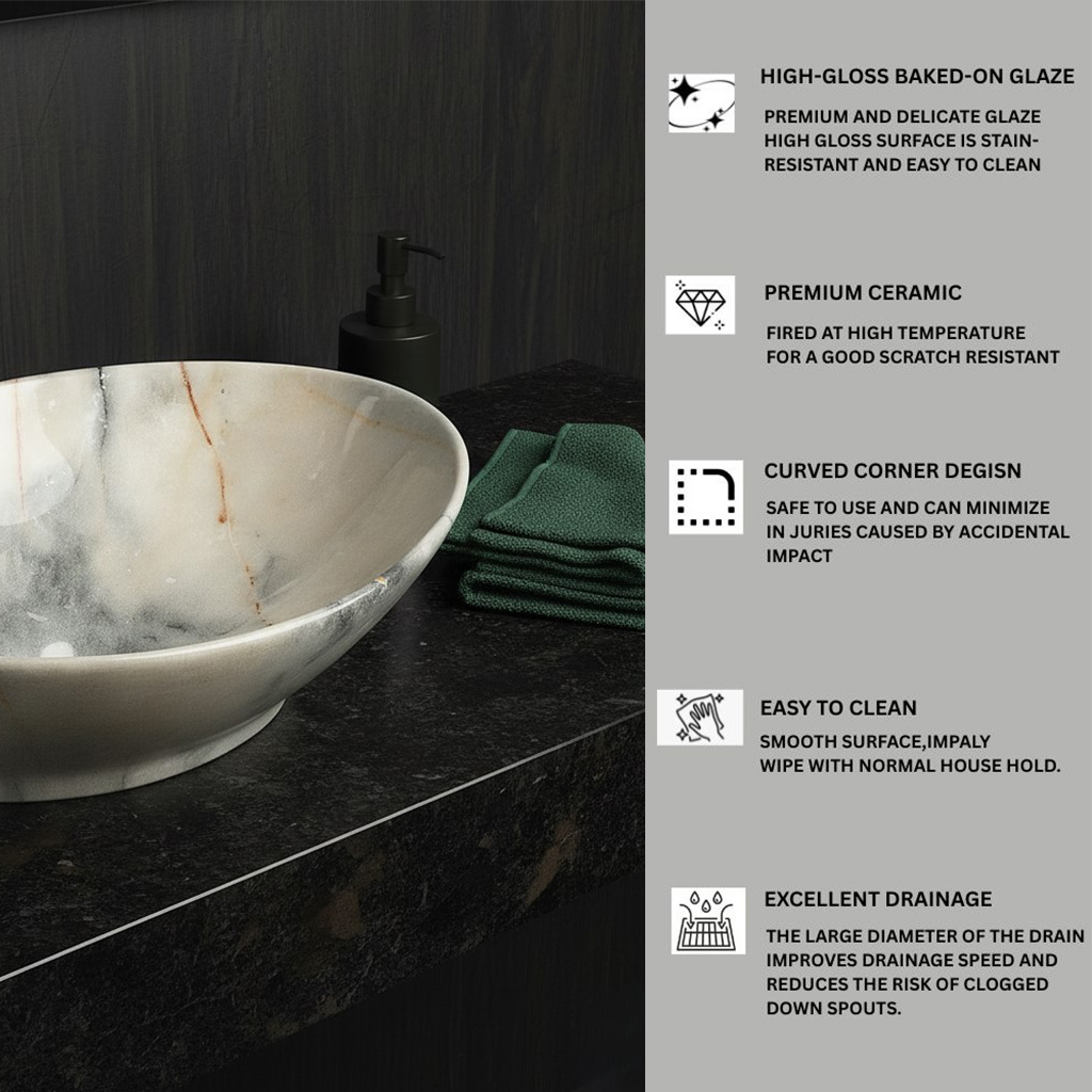 MS-201 XYLOAN TABLE TOP BASIN GLOSSY (16"X14") - Image 4