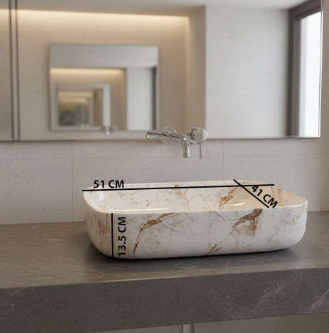 MS-2011 XYLOAN TABLE TOP BASIN GLOSSY (20"X16") - Image 3