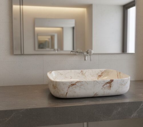 MS-2011 XYLOAN TABLE TOP BASIN GLOSSY (20"X16")