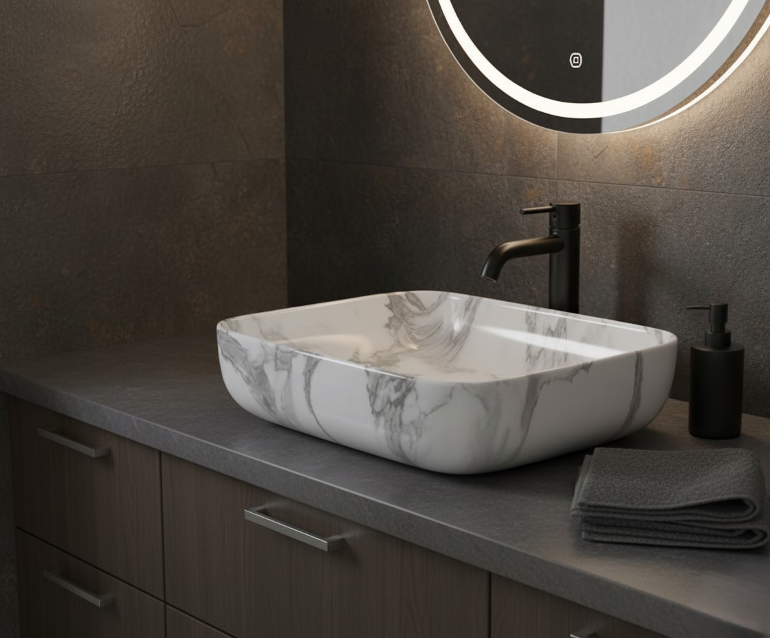 MS-2013 XYLOAN TABLE TOP BASIN GLOSSY (20"X16") - Image 2