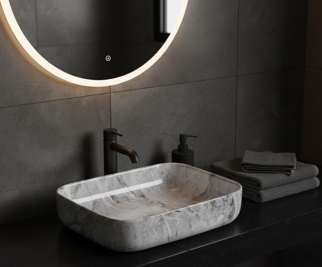 MS-2014 XYLOAN TABLE TOP BASIN GLOSSY (20"X16") - Image 2