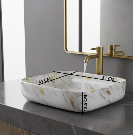 MS-2016 XYLOAN TABLE TOP BASIN GLOSSY (20"X16") - Image 3