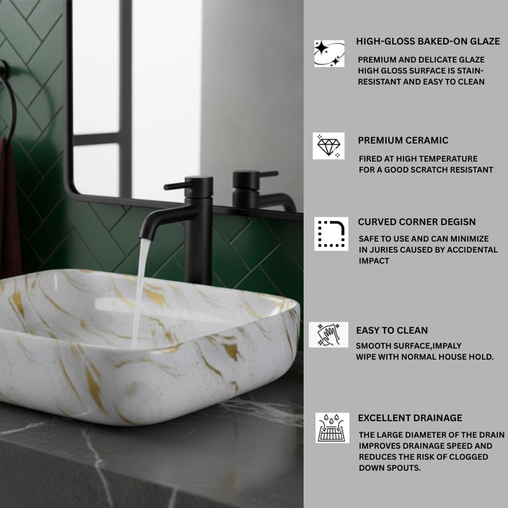 MS-2016 XYLOAN TABLE TOP BASIN GLOSSY (20"X16") - Image 4