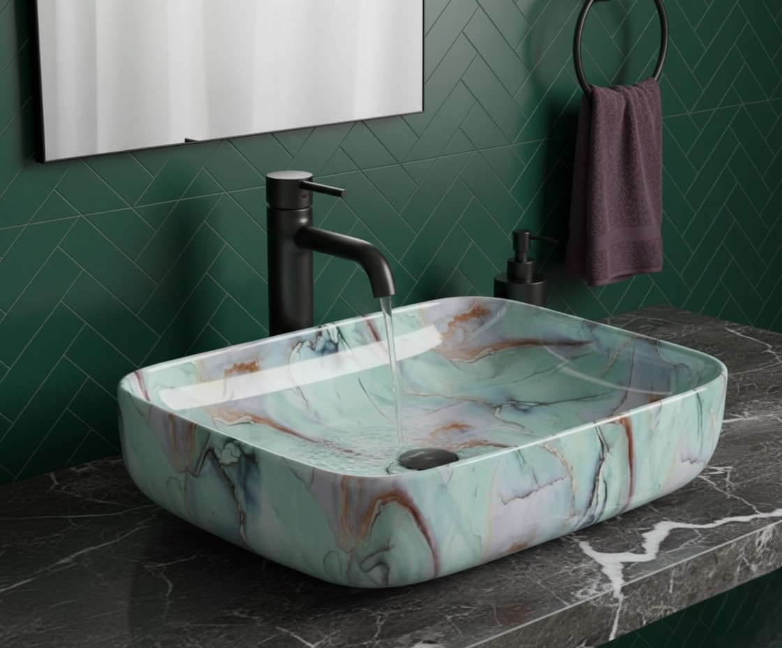 MS-2017 XYLOAN TABLE TOP BASIN GLOSSY (20"X16") - Image 2
